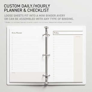 Mobile Notary Legal Khaki Gold Planner Mini Binder Stationery