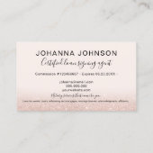 Mobile Notary loan rose gold glitter typography Business Card (Back)