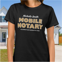 Mobile Notary Loan Signing Agent Custom Name Gold