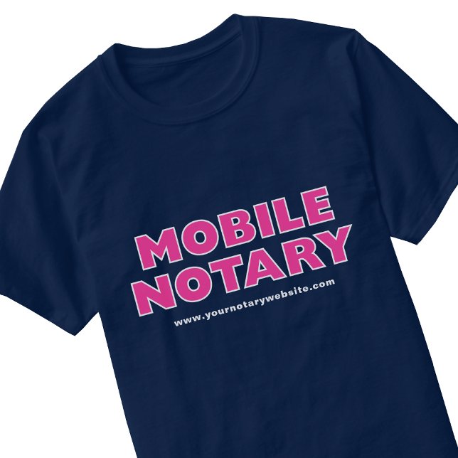 Mobile Notary Loan Signing Agent Custom Pink T-Shirt (Creator Uploaded)