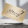 Mobile Notary Loan Signing Agent Modern Gold Business Card