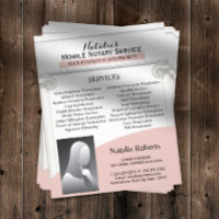 Mobile Notary Loan Signing Agent Professional Pink