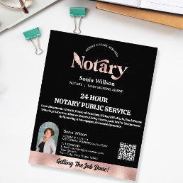 Mobile Notary &amp; Loan Signing Agent QR Code Photo Flyer