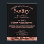 Mobile Notary & Loan Signing Agent Rose Gold Pen Flyer<br><div class="desc">A modern,  stylish mobile notary flyer with calligraphy script typography and feather pen with agate background.  Ideal for notary,  professionals,  lawyers,  loan agents,  mortgage agents... . add your photo</div>