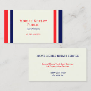 Mobile Notary Loan Signing Business Card