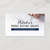 Mobile Notary Professional Loan Signing Agent Business Card (Front)