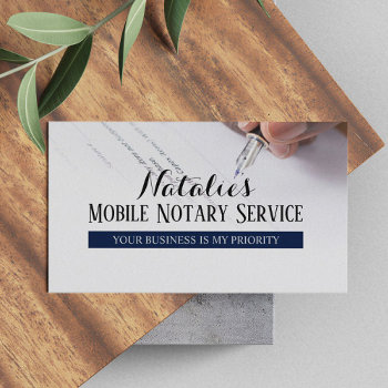 Mobile Notary Professional Loan Signing Agent Business Card by cardfactory at Zazzle