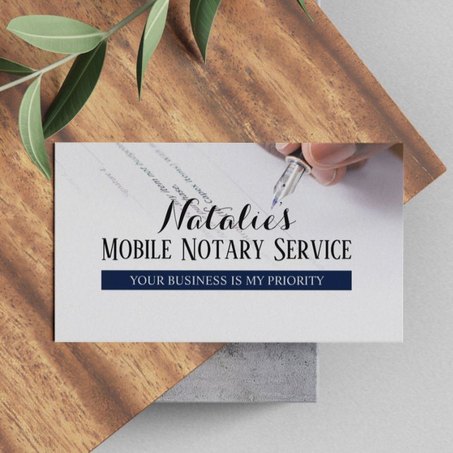 Mobile Notary Professional Loan Signing Agent Business Card