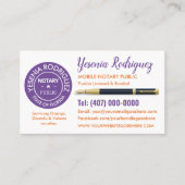 Mobile Notary Public Business Card (Front)