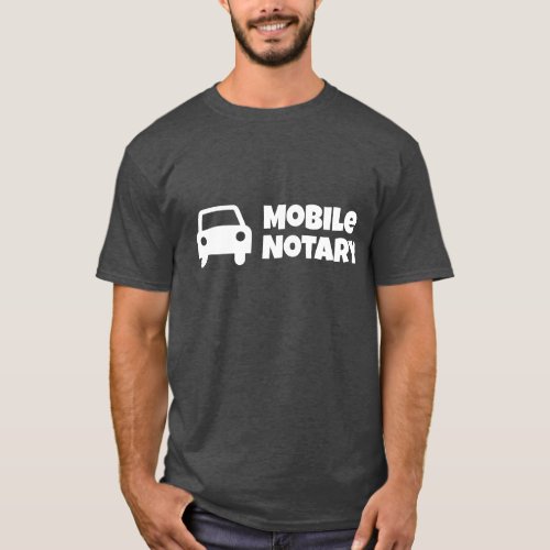 Mobile Notary Public Car Symbol T-Shirt