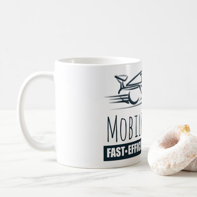 Mobile Notary Public Fast Car Coffee Mug (With Donut)