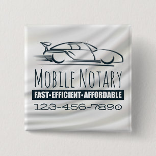 Mobile Notary Public Fast Car with Phone Number Button