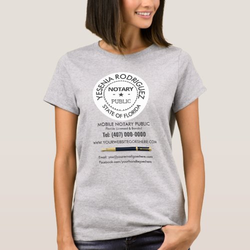 Mobile Notary Public Loan Signing Agent T_Shirt