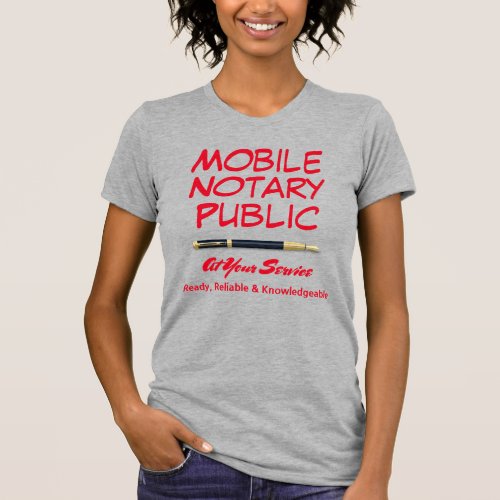 Mobile Notary Public Loan Signing Agent T_Shirt