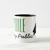 Mobile Notary Public Poised Pen Customizable Two-Tone Coffee Mug (Center)