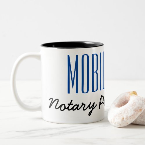 Mobile Notary Public Poised Pen Customizable Two-Tone Coffee Mug