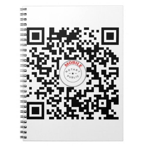 Mobile Notary Public qr_code 2 Notebook