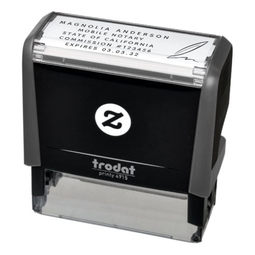 Mobile Notary Public Quill  Self_inking Stamp