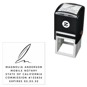 Mobile Notary Public Quill Self-inking Stamp