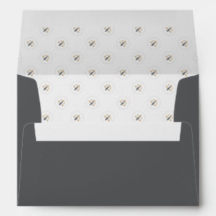 Mobile Notary Public Signing Agent gray gold Envelope