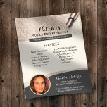 Mobile Notary Service Ivory Gold Glitter Photo Flyer<br><div class="desc">Mobile Notary Service Modern Ivory Gold Glitter Photo Flyers.</div>