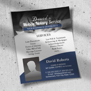 Mobile Notary Service Loan Signing Agent Photo Flyer