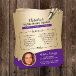 Mobile Notary Service Purple & Gold Photo Flyer<br><div class="desc">Mobile Notary Service Purple & Gold Photo Flyers.</div>