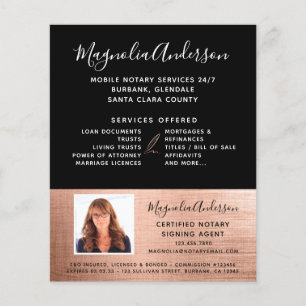 Mobile Notary Service Rose Gold Photo Flyer