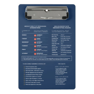 Mobile Notary Signing Agent Legal Public navy blue Mini Clipboard