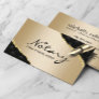 Mobile Notary Signing Agent Luxury Black & Gold  Business Card
