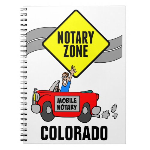 Mobile Notary Zone Red Sports Car Colorado Notebook