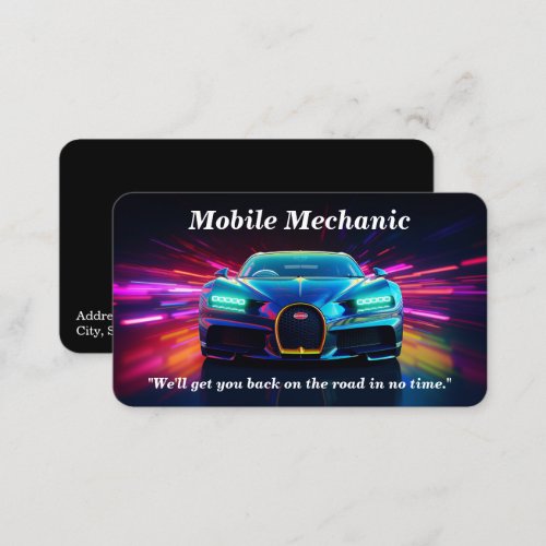 Mobile  Onsite Car Repair Business Card