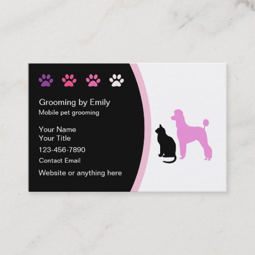 Mobile Pet Grooming Business Cards New
