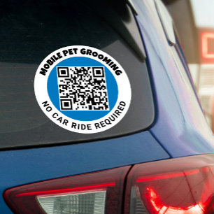 Mobile Pet Grooming QR Code Car Vinyl Decal