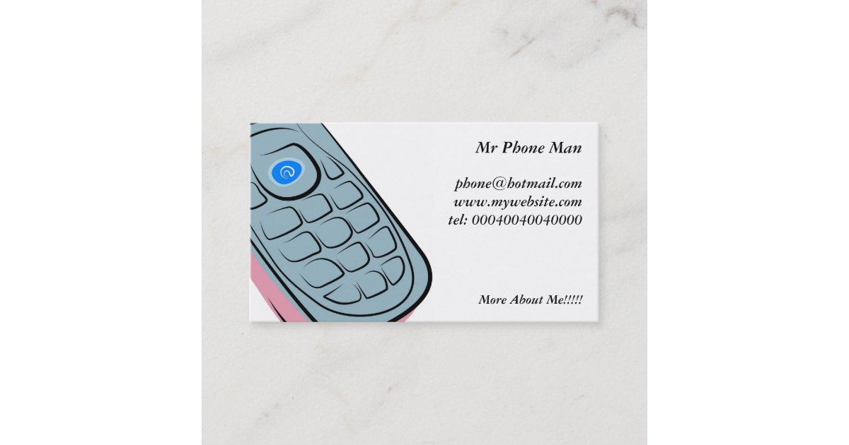 Mobile Phone Business Card Zazzle