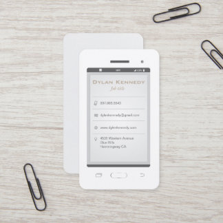 Mobile phone business card