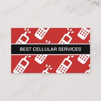 Mobile Phone Cellular Service Business Card by Luckyturtle at Zazzle