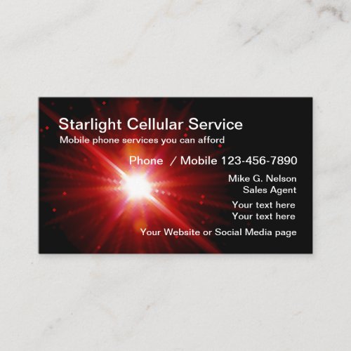 Mobile Phone Cellular Services Business Card