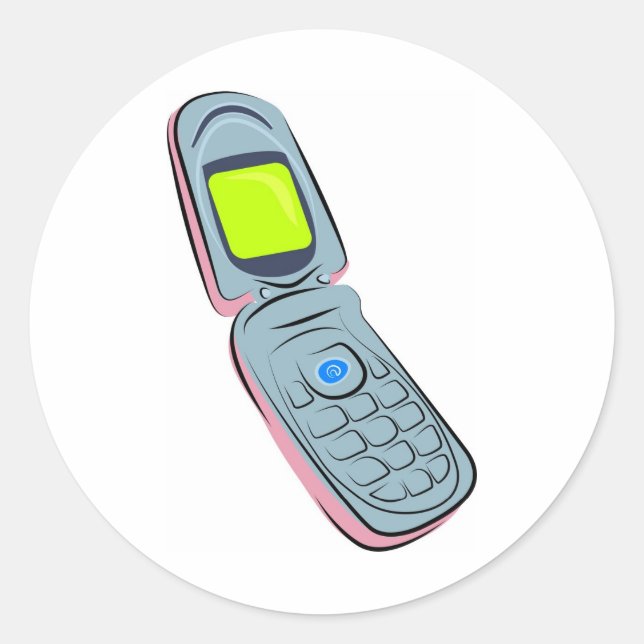 Mobile Phone Classic Round Sticker (Front)