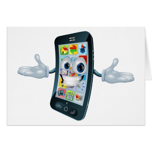 Mobile phone man cards (Front Horizontal)