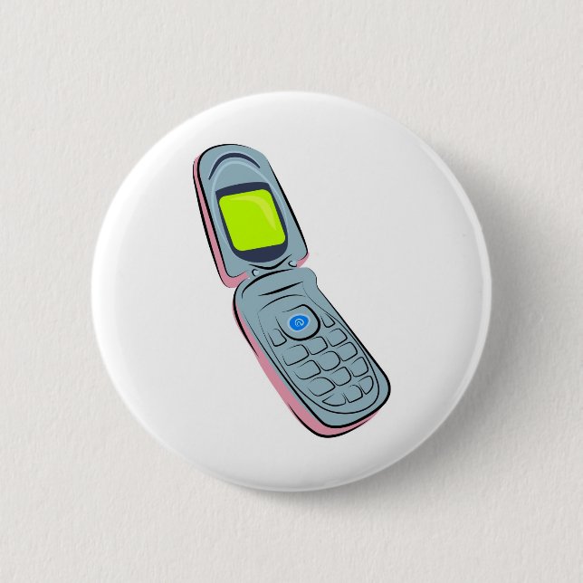 Mobile Phone Pinback Button (Front)