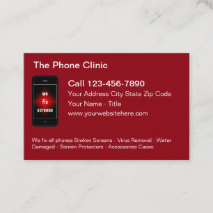 Mobile Phone Repair Modern Business Card