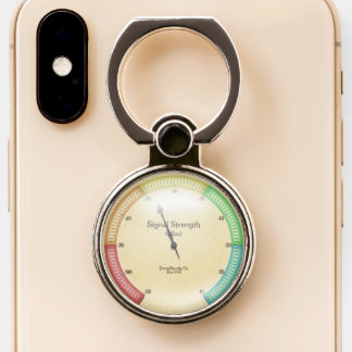 Mobile Phone Signal Meter Steampunk Vintage Tech Ring Stand