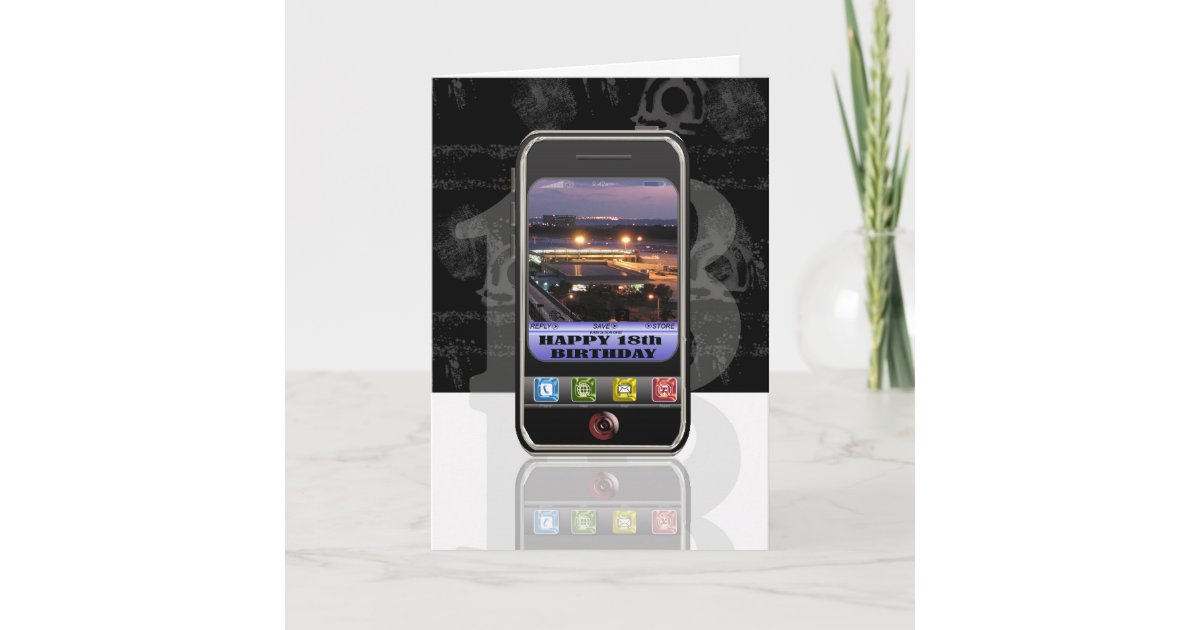 mobile phone text message Happy Birthday cellphone Card | Zazzle.com