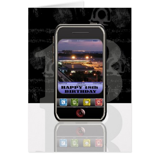 mobile phone text message Happy Birthday cellphone Card | Zazzle