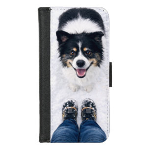 Mobile Phone Wallet Case   Happy Puppy