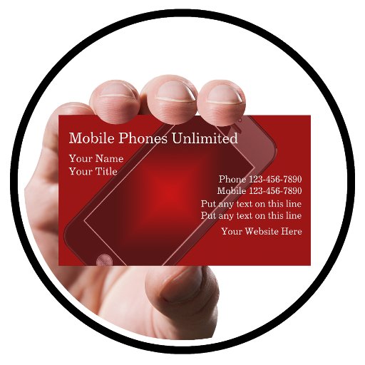 Customizable Mobile Phones Business Cards