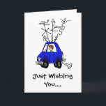 Mobile Rig Funny Ham Radio Birthday Card<br><div class="desc">For those Hams who also have Rigs in their cars, I made this graphic image. I put "Ham2Go" as the license plate also. I don't have that plate. If anyone does out there, it's purely a co-incidence. :0 NOTE: To change the font style, just click the Customize button. Then highlight...</div>