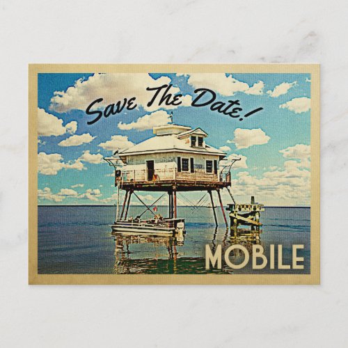 Mobile Save The Date Alabama Announcement Postcard