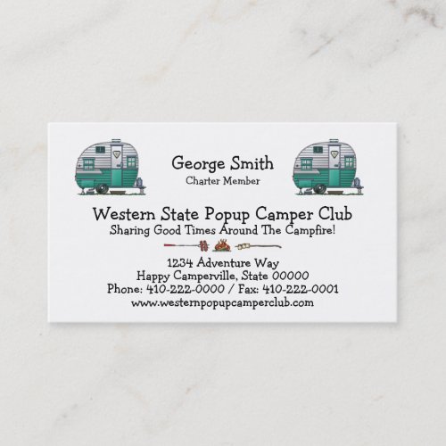 Mobile Scout Camper Business Card